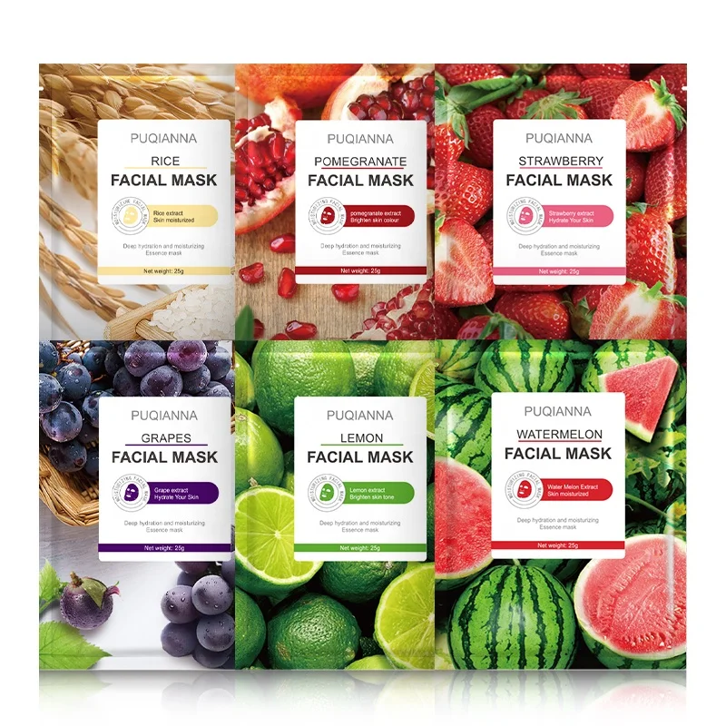 Factory Wholesale Price Strawberry VC soft skin care Deepmoisturizing Grape Sodium Hyaluronate Whitening face beauty facial mask
