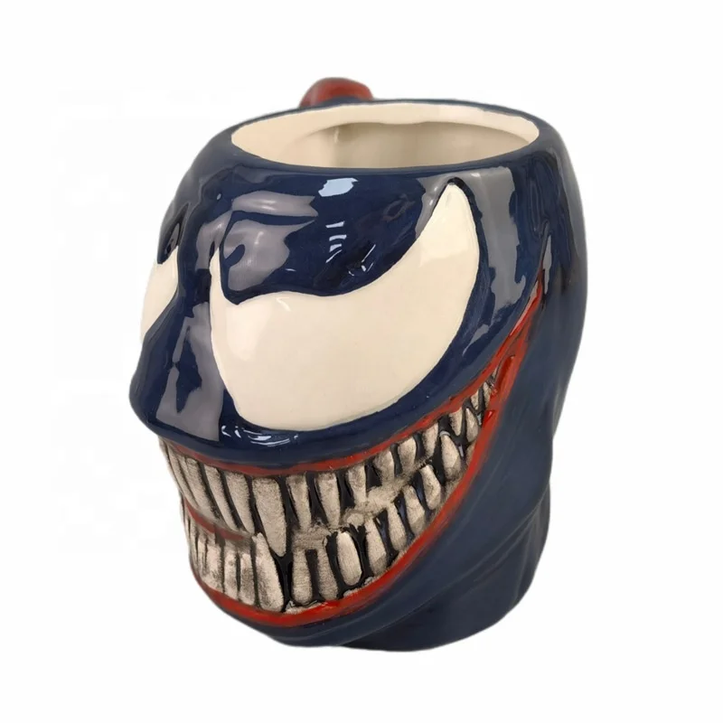 Wholesale Cartoon Anime Drinks Milk Coffee Mugs Ceramic Marvel Superhero Mug Gifts Customized 3D Ceramic Venom Mug