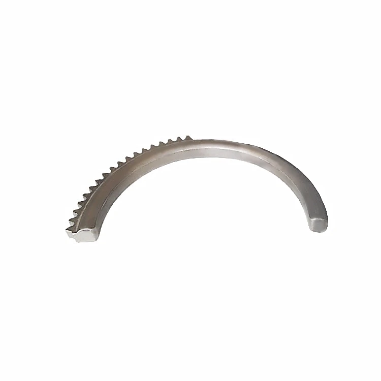 customized  sinter iron alloy parts powder metallurgy metal parts Circular curved outer tooth rack gear