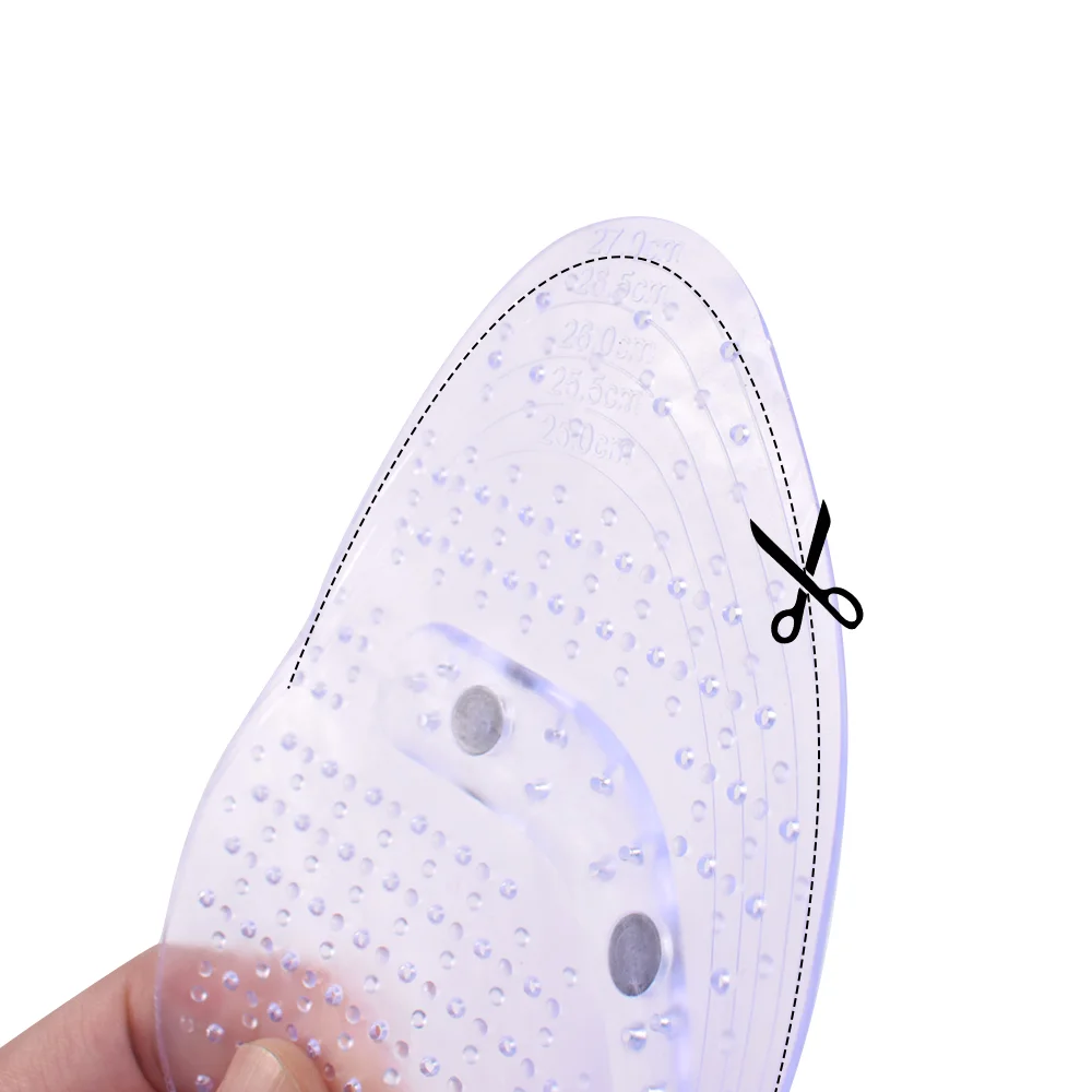 
ZRWD10 Foot Acupressure Magnetic Massaging Insoles Reflexology Pain Plantar Fasciitis Relief Silicone Insoles with Arch Support 