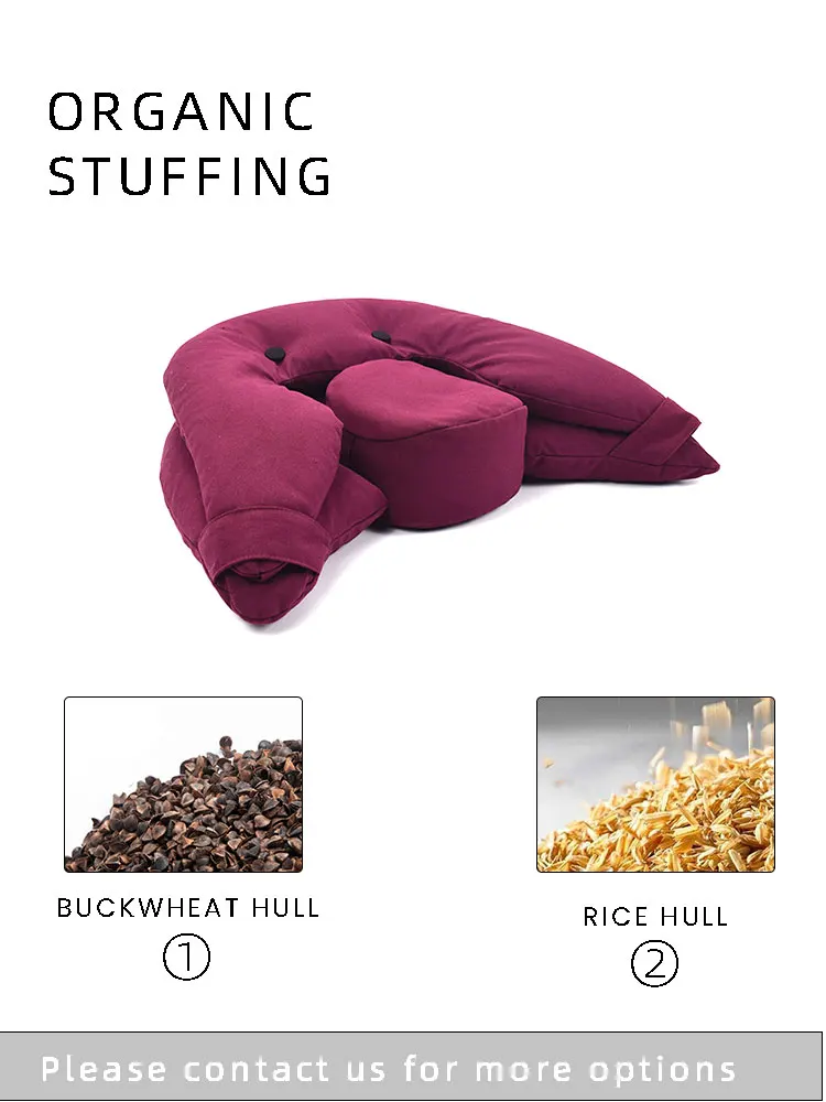 Yuexiu New design Meditation Cushion with Buckwheat Husk Square Meditation Pillow Floor Seat Set Japanese Tatami Mat