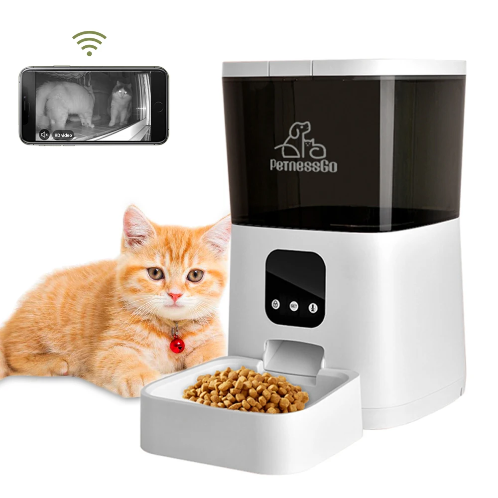 Factory Supply OEM 7L Pet Feeders for Pet Automatic Pet Dry Food Smart WiFi HD Camera