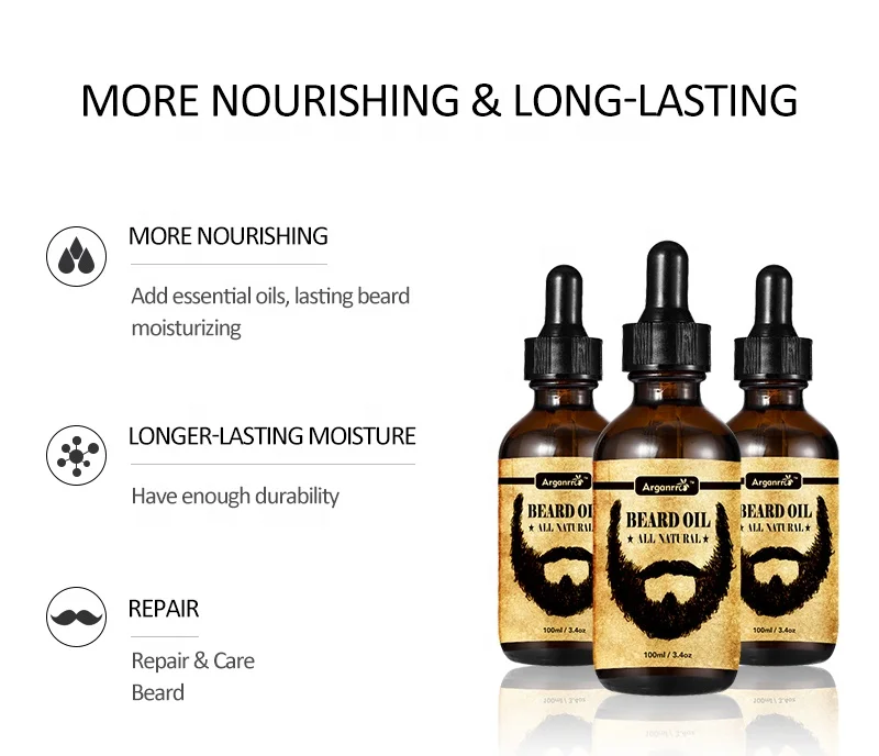 
custom private label 30ml beard oil beard balm for men course beard moisturize and softening 