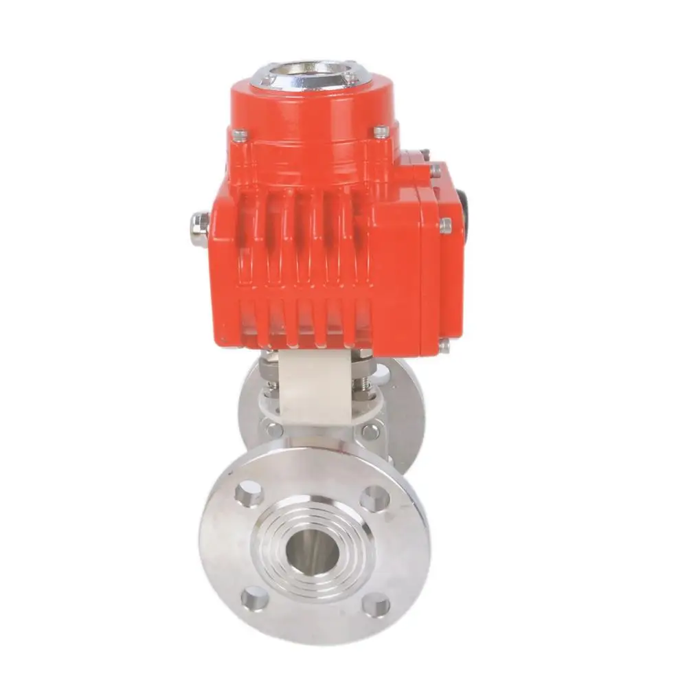 DN25 DN50 DN65 DN 100 floating type stainless steel electric actuated ball valve