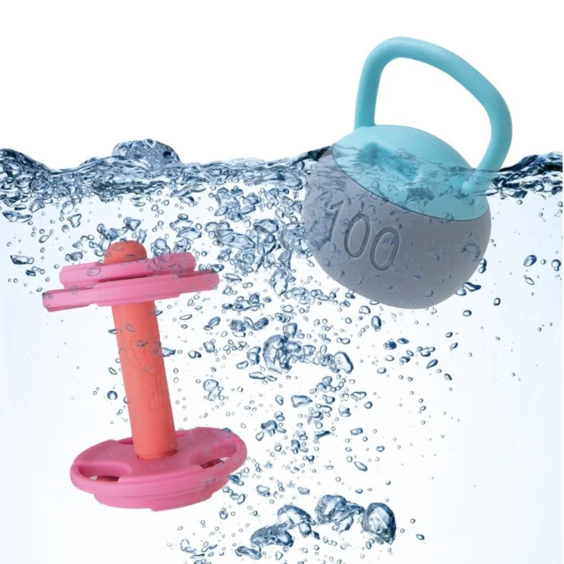 Unisex Food Grade Silicone Cute Teether Fitness Equipment Shaped Soft BPA-Free Chewable Toy for Baby