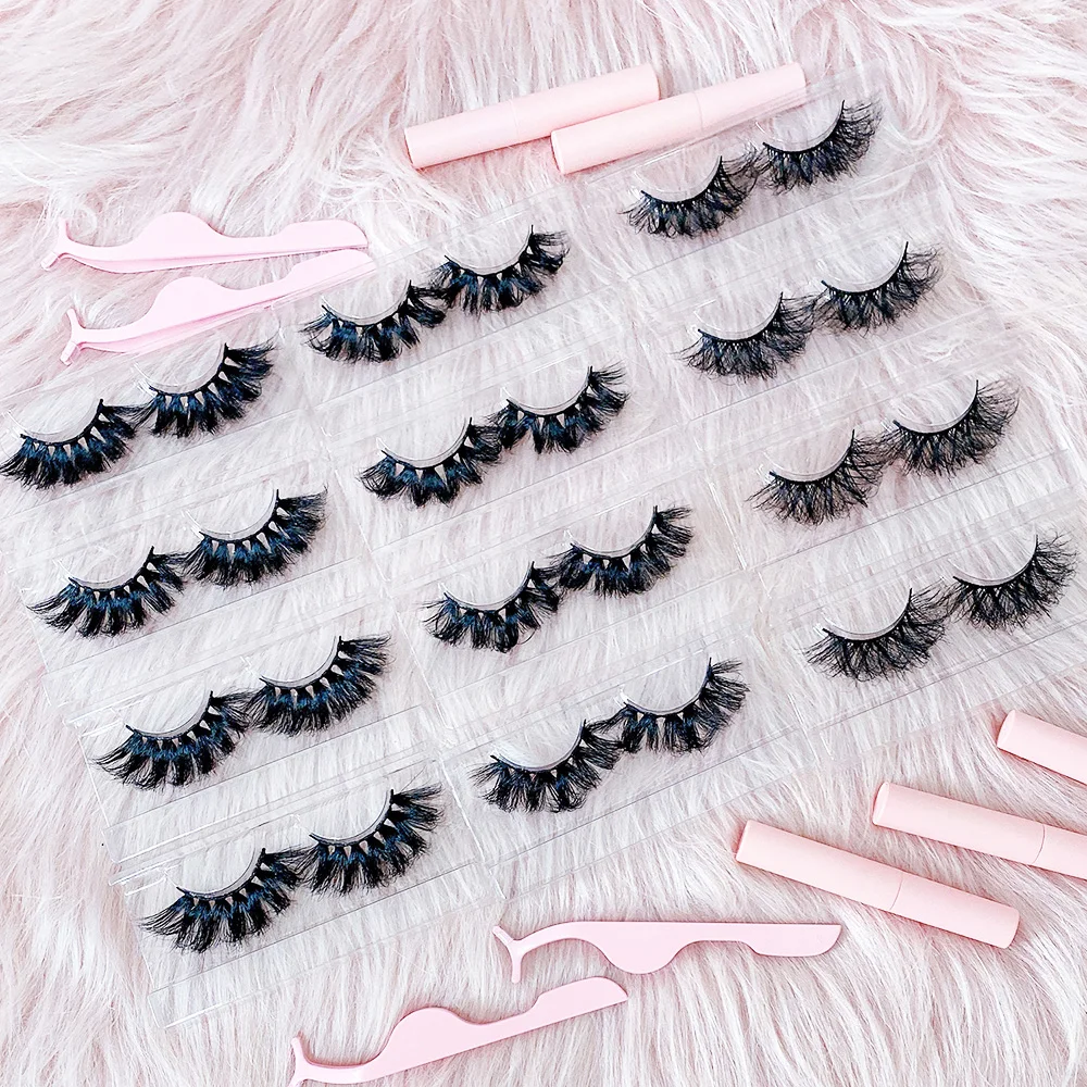 Wholesale 3D Lashes Private Label Mink Eyelashes Best Mink Lash Full Strip Lashes Wispy Eyelashes