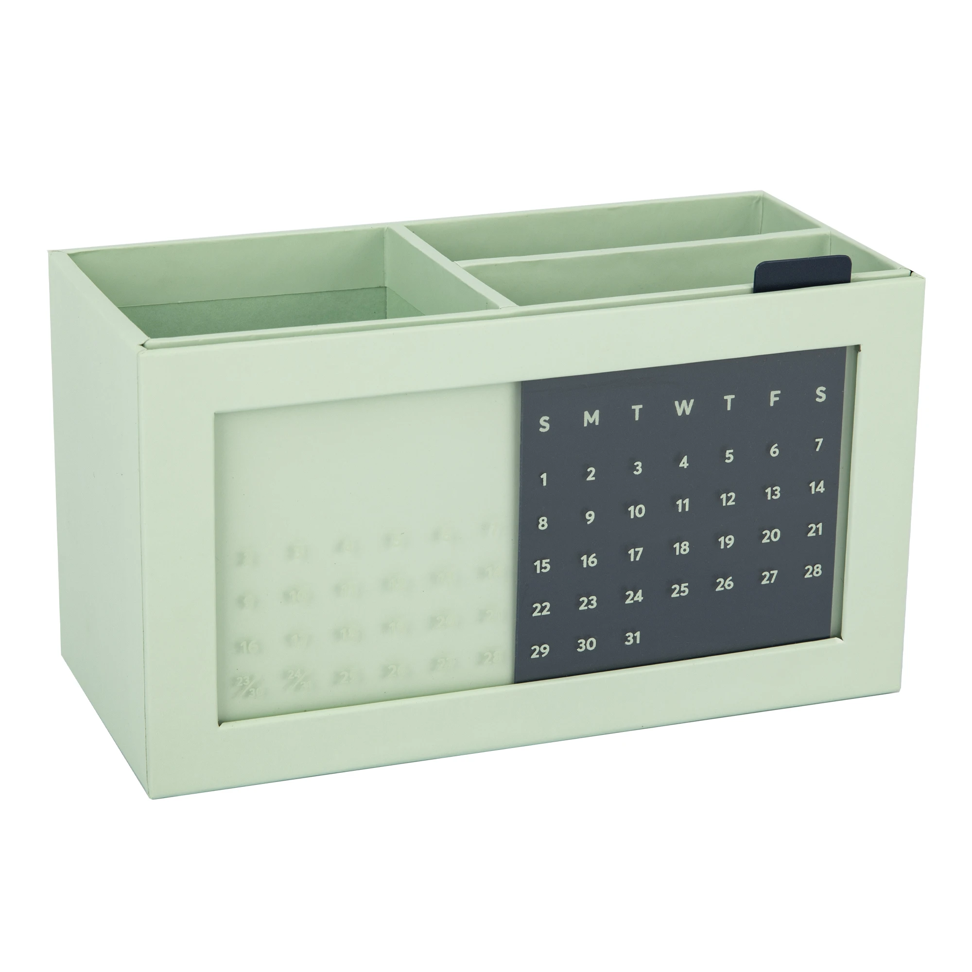 Modern Grayboard Desktop Kids Pencil Cup Container With Insert Calendar