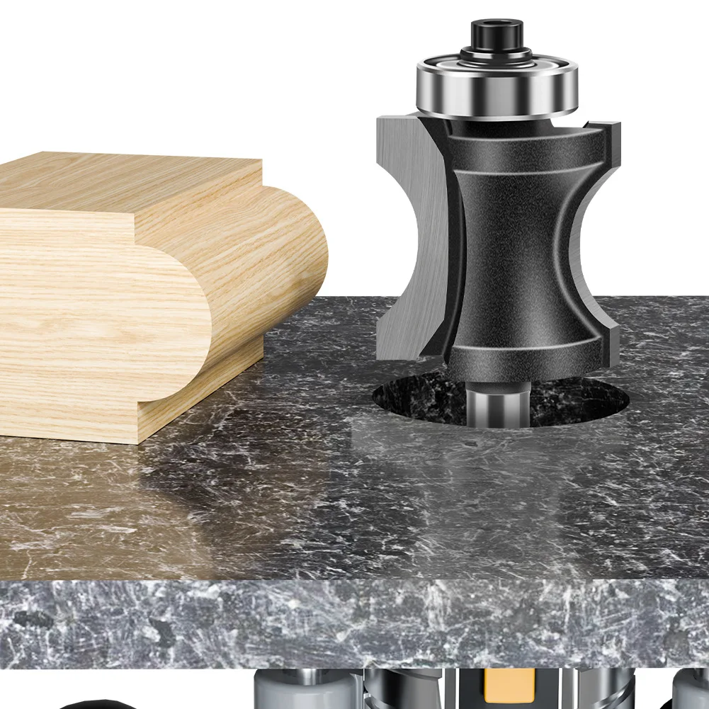 6mm router bits Bull nose radius bit Curved knife cutter  Woodworking Staircase floor knife Router Bits Enclosed bearing rollers