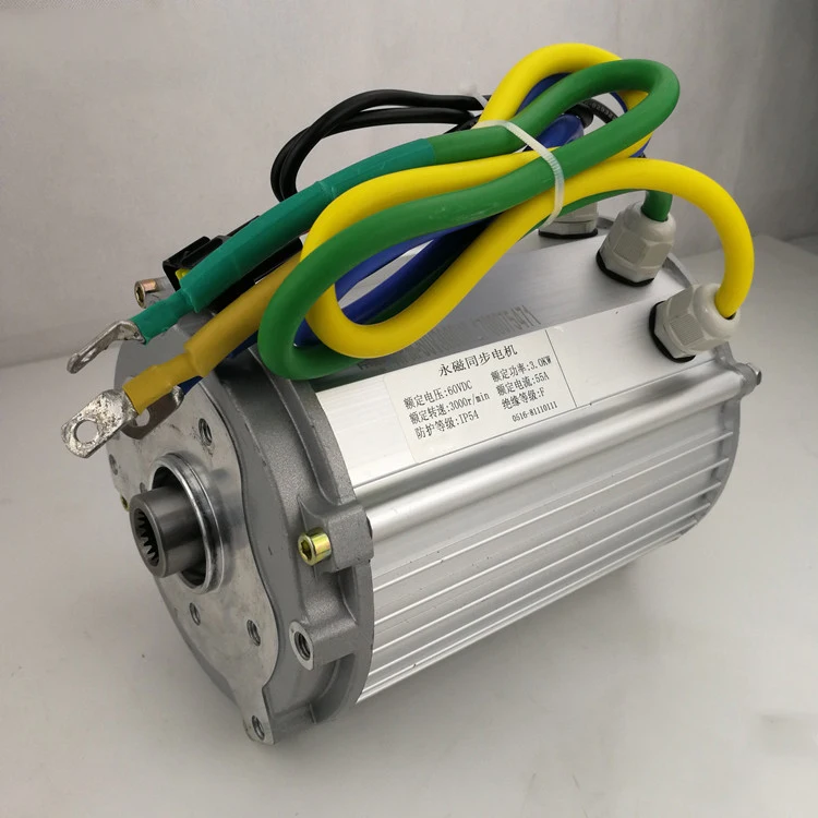 Sensored 3kW 60V PMSM Motor for Tuk Tuk