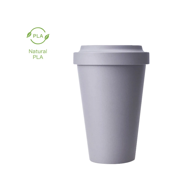 Custom Logo color  Food Grade PLA mugs Eco-friendly Non-toxic cup Degradable compostable disposable coffee cup