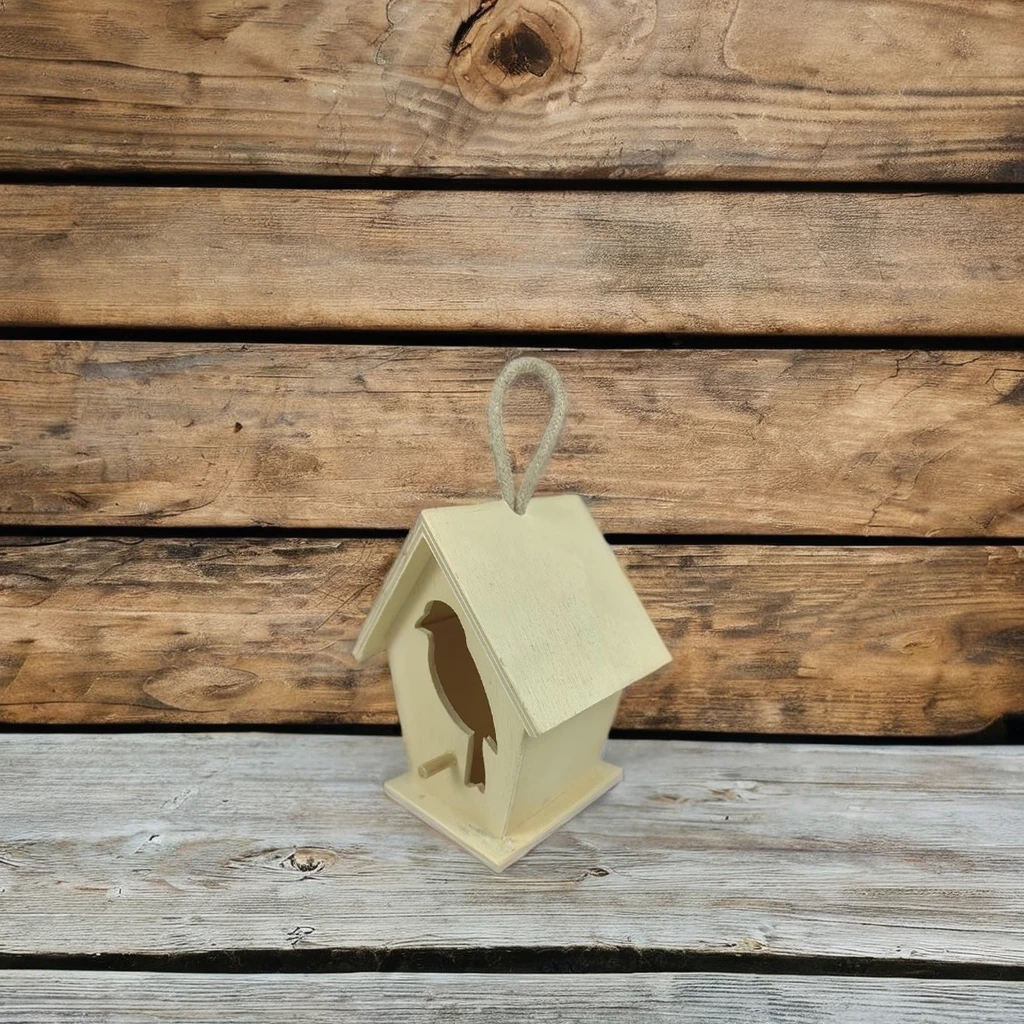 Customized DIY Wooden Bird Cage and Decorative Bird House Art House Sparrow Model Pine and Plywood Lovely Home Decor