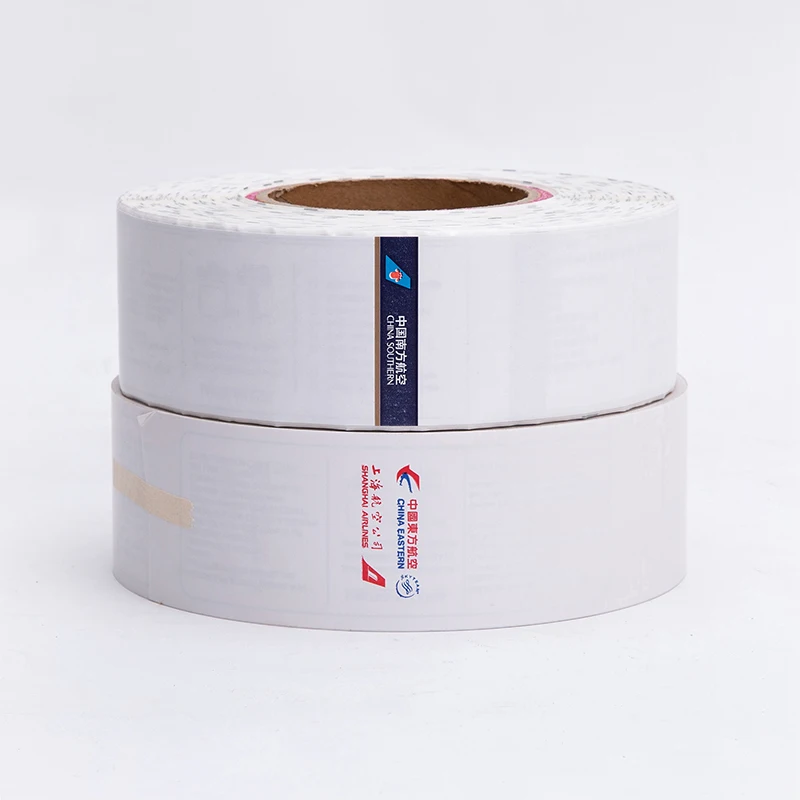 Airplane Custom Label Thermal Paper Self Adhesive Airlines Baggage Tag