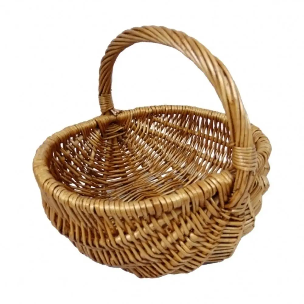 Best quality Natural Willow - Handle Basket for food storage indoor outdoor picnic most comfortable experience