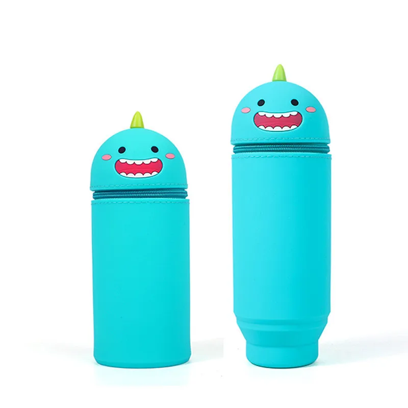 New Silicone Cartoon Creative Storage Box Pouch Stereoscopic Silicone Pen Holder Large Capacity Stress Relief Pencil Case