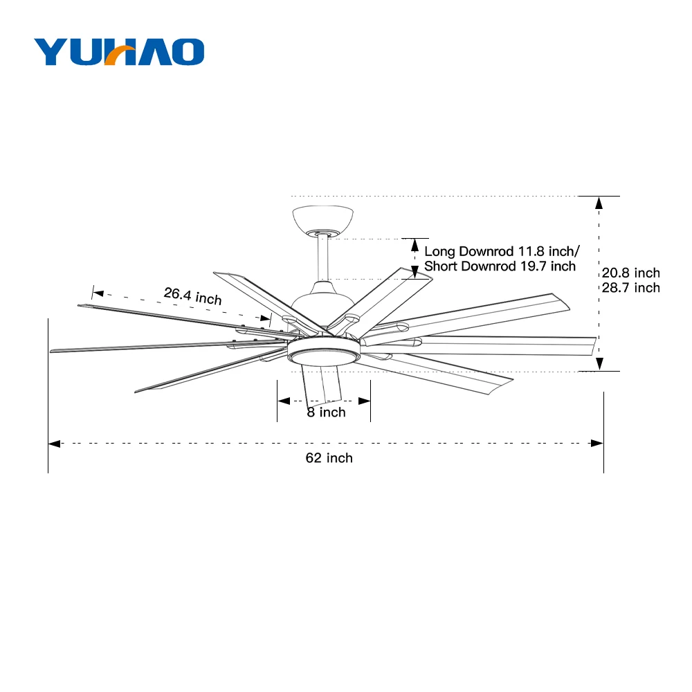 oem odm fully copper silent motor 110v 220v living room 72 inch led energy saving ceiling fan with light