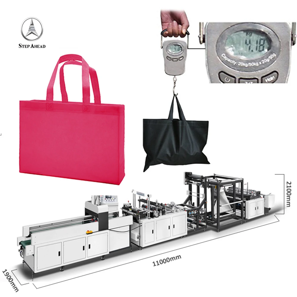 Full-automatic non-woven box bag making machine, 5 in 1 non woven fabric making machine