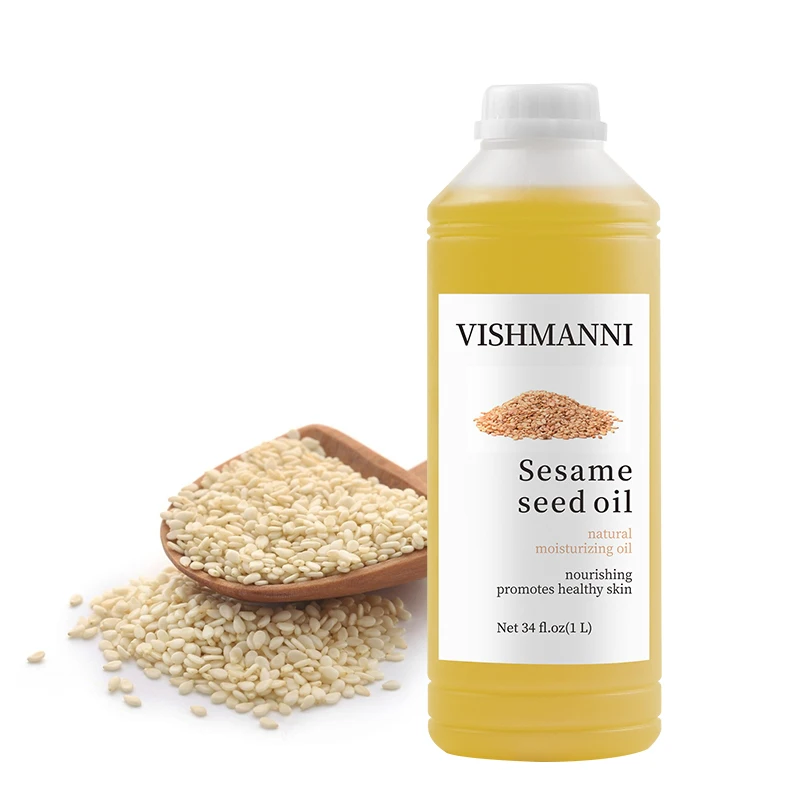 
High Temperature Press Sesame Oil 100% Organic Edible Sesame Seed Carrier Oil  (1600186267263)