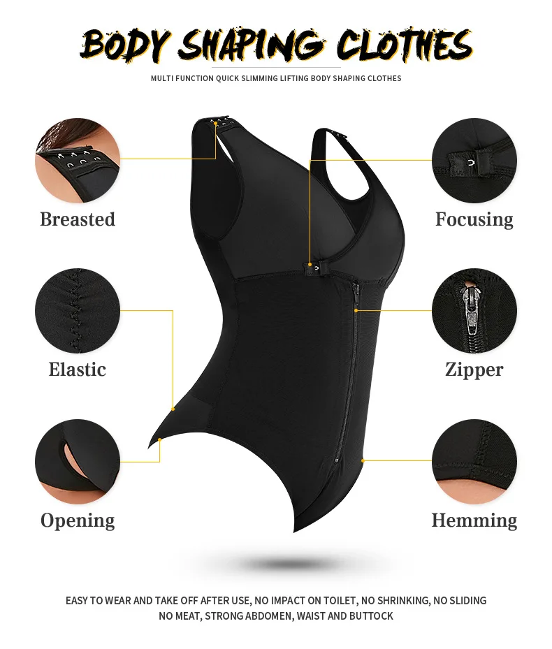 Newest Slimming Tummy Control Zipper Briefs Butt Lifter Enhance Compression Girdle Shapewear