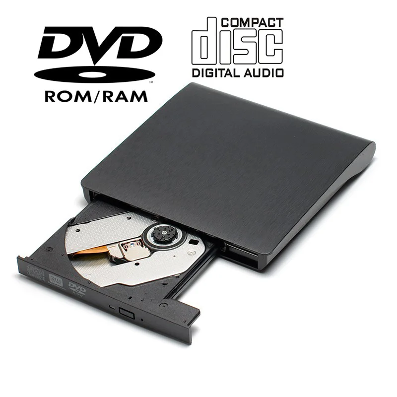USB 3.0 Plug  Slim External DVD RW CD Writer Drive Burner Reader Player Optical Drives For Laptop PC dvd burner dvd portatil