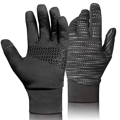 Унисекс Зимние противоскользящие Светоотражающие guantes Легкие беговые велосипедные перчатки с сенсорным экраном