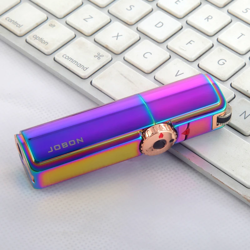 Многоразовая Зажигалка JOBON для сигарет с тройным пламенем Бутановая газовая зажигалка сигар логотипом на заказ кремнем оптовая
