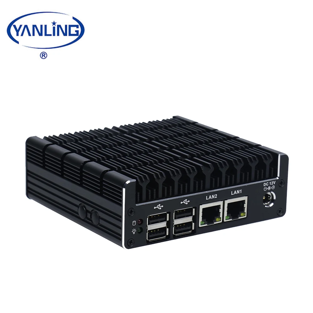 новейшее компьютерное оборудование Intel J3060 Dual Lan безвентиляторный мини ПК настольный Тип с 6 USB для домашнего кинотеатра