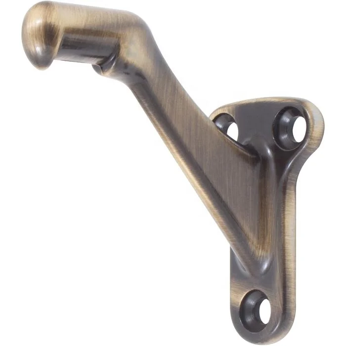 Handrail bracket heavy duty stair wall mounted brass handrail bracket zinc alloy handrail fittings bracket