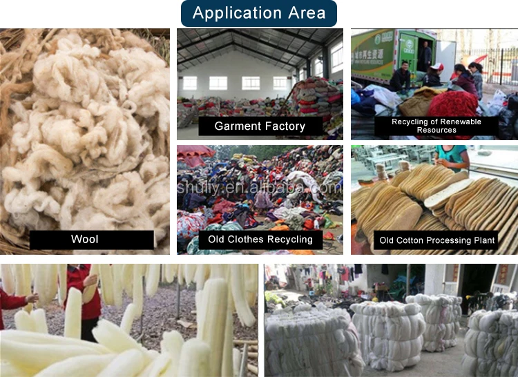 Professional Commercial auto Wool textile Shredding Cutter cutting machine