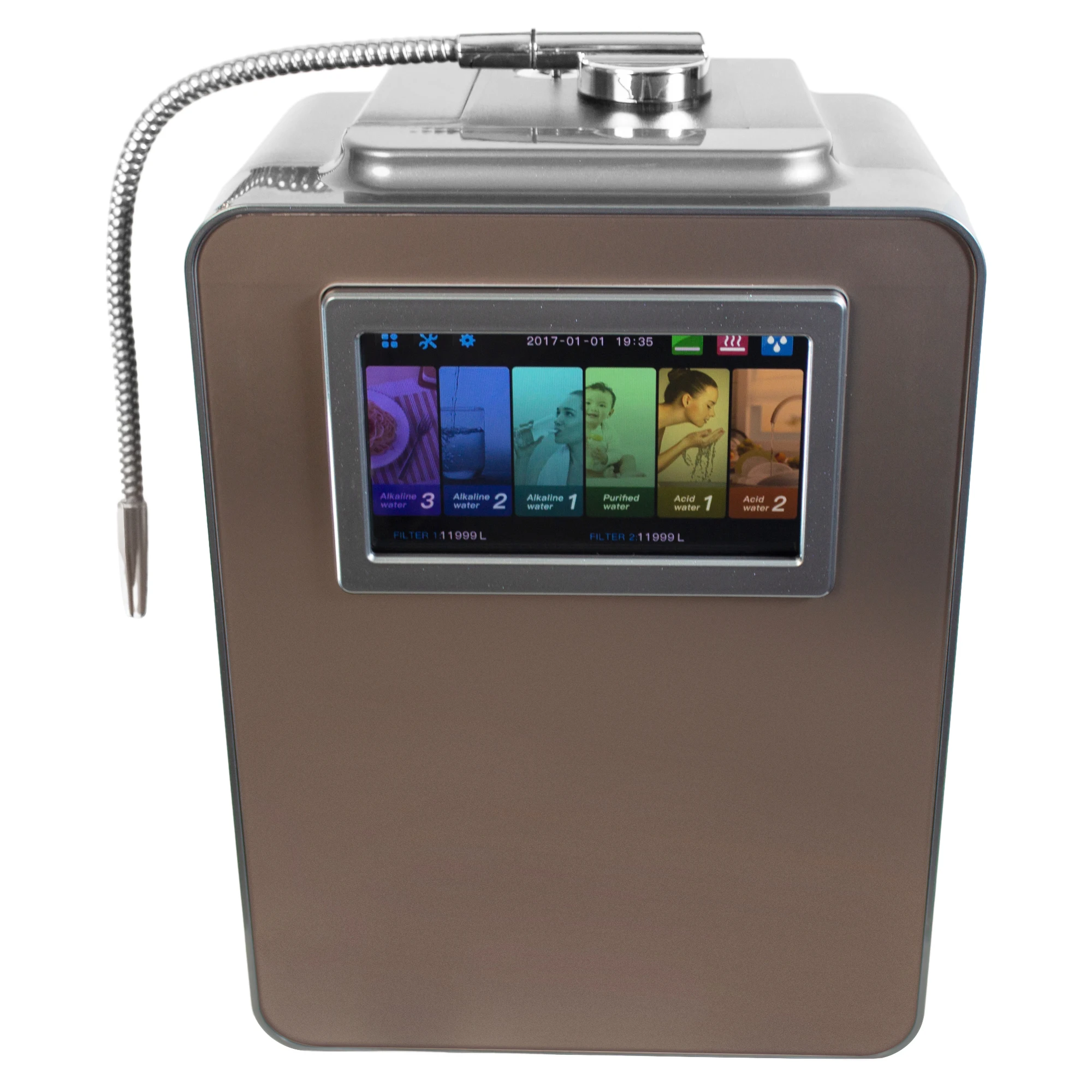 Представление новейшего EHM959 выше счетчик экстремального ионизатора воды-8 покрытые платиной титановые пластины-Щелочная вода