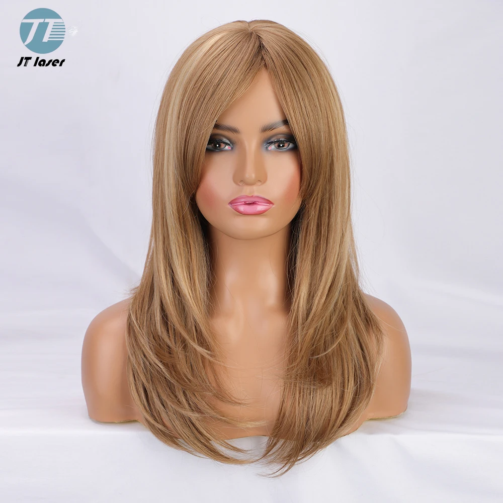 190g 14inch Long Silky Straight Wave Synthetic Hair Lace Front Wigs High Temperature Fiber Hair Wigs