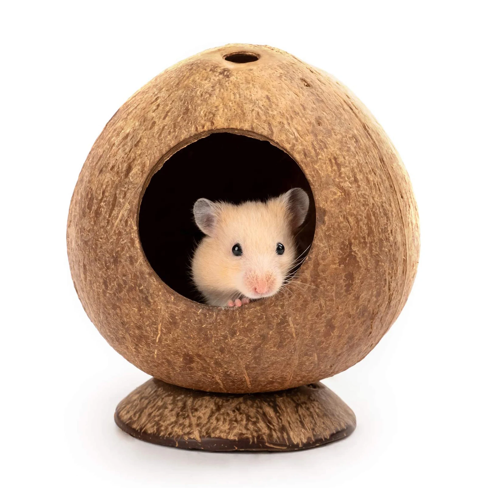 Hamster Wooden House Small House Parrot Cage Natural Handmade Coconut Shell Shelter Cave Vietnamese Coconut House