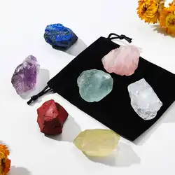 Unique Chakra Crystal Stone Bag Reiki Crystal7 Chakra Tumbled Stones
