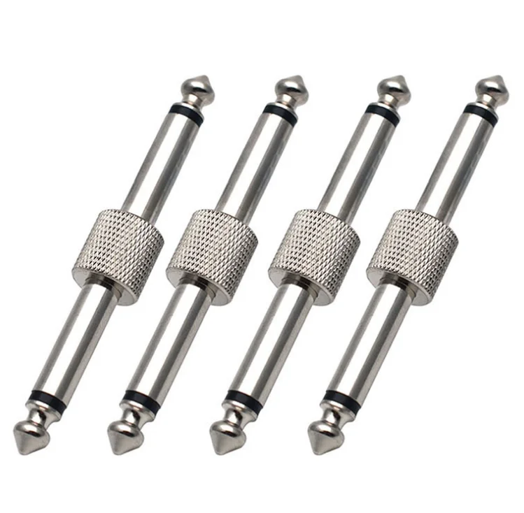 6.35 6.5 MM Guitar Single Block Effector Connector Knurled Effector Conversion Linear Cylindrical Connector