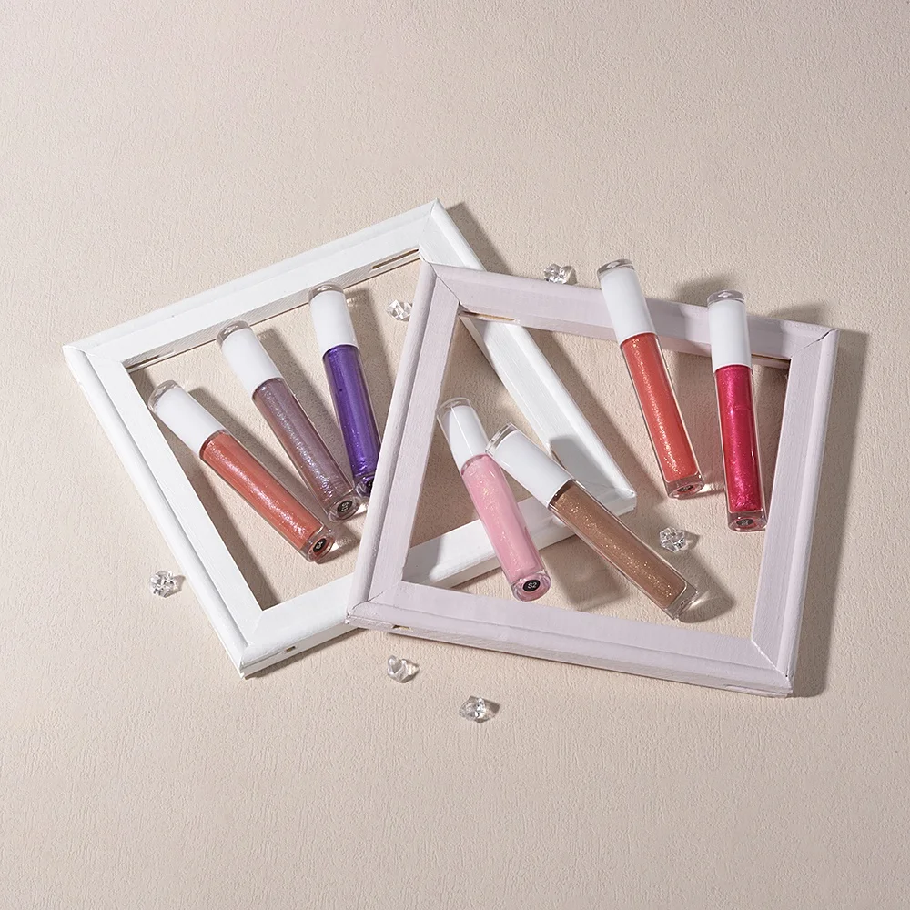 Ready to Ship Custom Wholesale Bulk Shimmer Lip Glossy Vendor Collection 20 Colors Vegan Lip Gloss Private Label