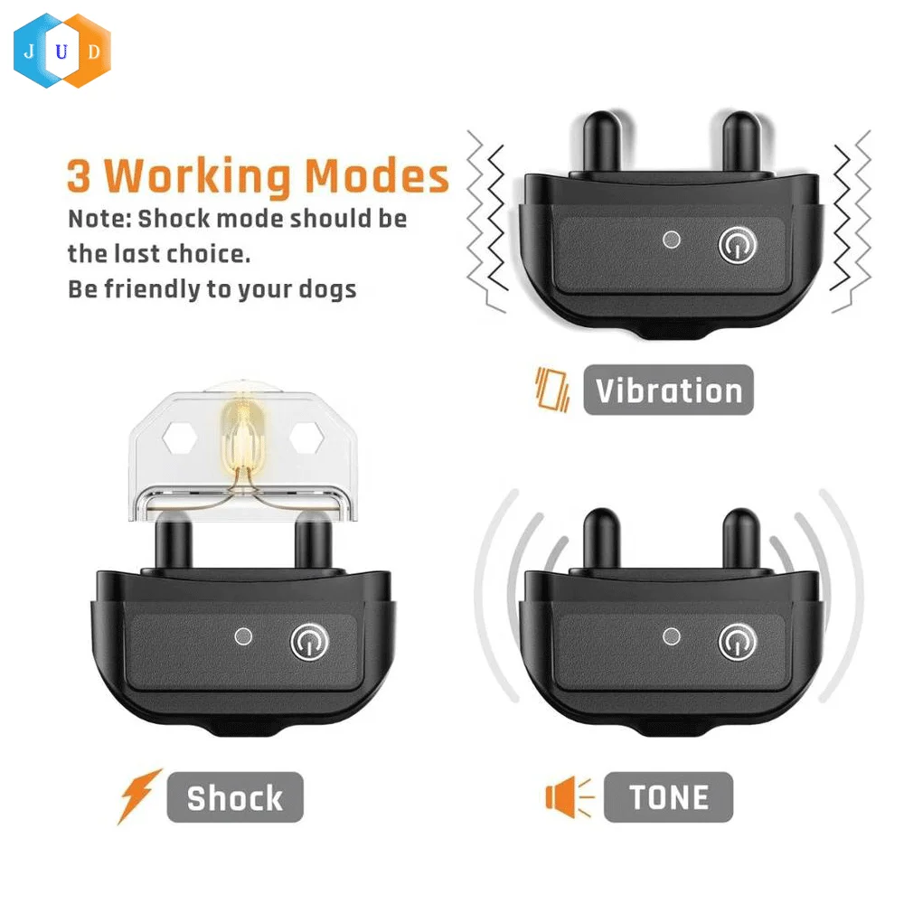 2023 Professional 500M Outdoor Sport Dog Agility Training Vibrate Shock E Collar with Seperate Vibrate Shock Correction Control