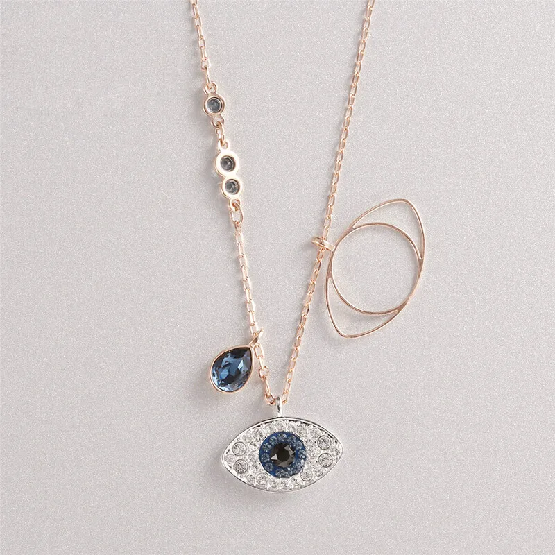 Hot Jewelry Wholesale Crystal Evil Eye Pendant Necklace For Girl Gift