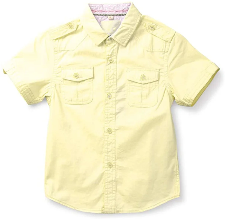 
Eco friendly cotton short sleeve striped shirts for toddler boys and girls 