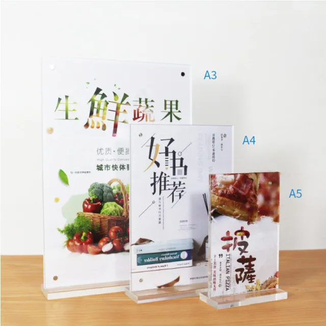 Bar Menu Table Stand Holder Display Lighting Menu Stand Strong Magnetic Double Sided Acrylic Transparent Safe Packing