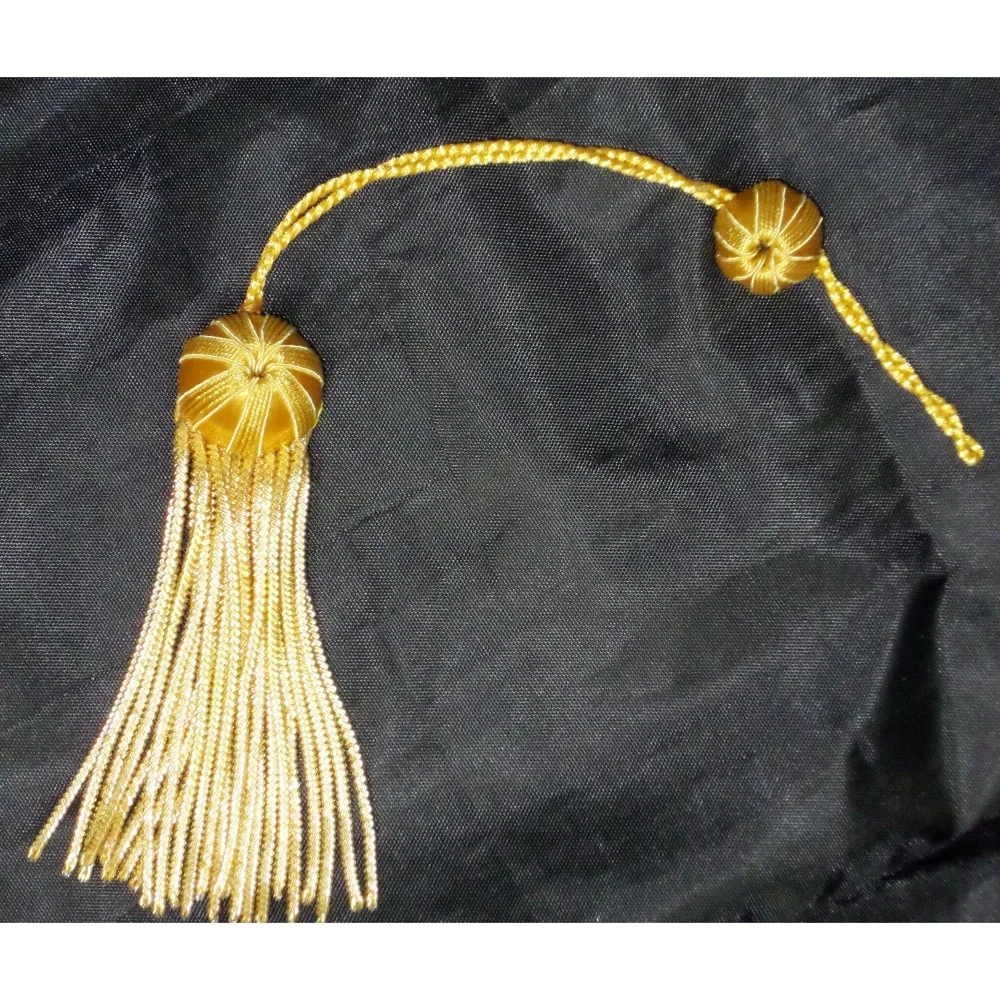 Wholesale Silver & Gold Doctoral Tam Bullion Tassel Fringe Custom Trim Item High Quality and Top Finish Hat Cord Tassel OEM