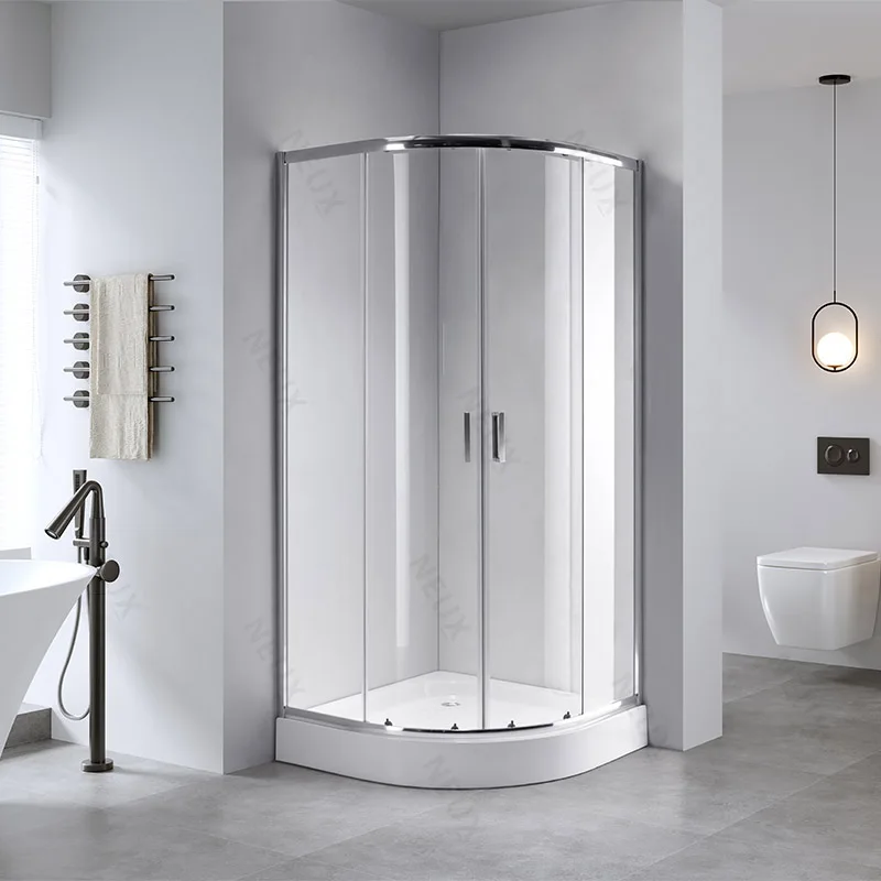 Hot Sale Bathroom Sector 5mm Tempered Sliding Door Shower Room Corner Shower Cabin With Tray