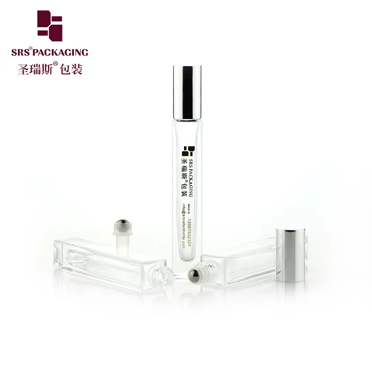 Стеклянный Квадратный Контейнер для духов с толстыми стенками 10 мл рулон эфирного масла на бутылке