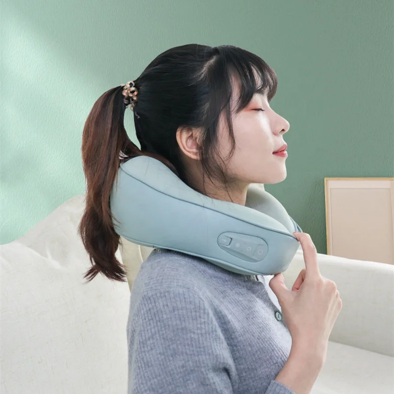 Wholesale Price Neck Massager U-Type Electric Hot Compress Kneading Neck Massage Pillow