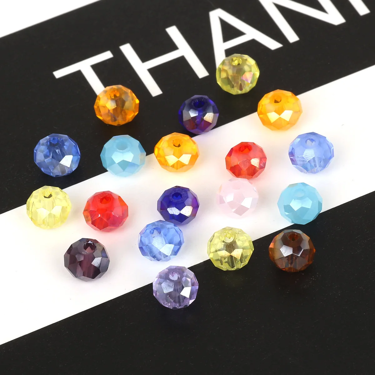 Faceted Glass Crystal Beads Colorful Beads Jewelry Making Bead for Making Bracelet Necklace Accessories
