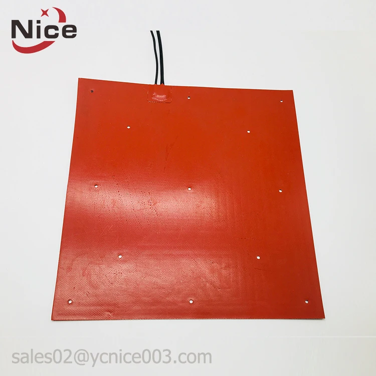 Силиконовый резиновый нагреватель с подогревом для 3D-принтера, 12 В, 400x400