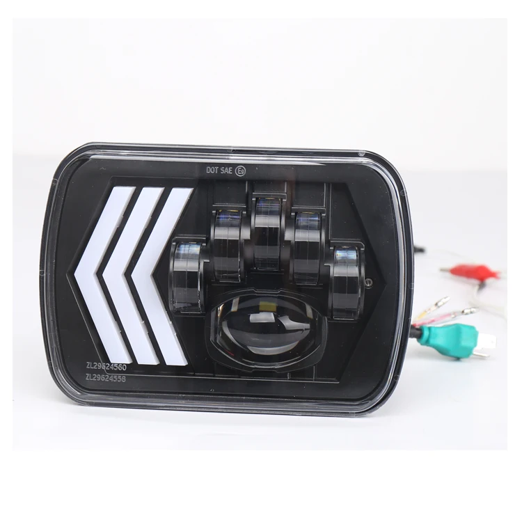 Amazon Hot Selling 5x7 Waterproof Auto Car Light Dual Color Turn Signal DRL Led Headlight for JEEP