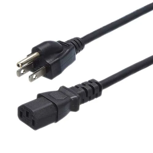 Top quality Power Cord 3 Prong Us Ac  5-15P To C13 Durable Lockable 1.5M 10A 250V Power Cord For Laptop