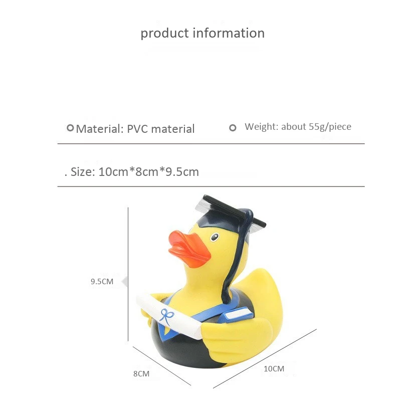 Promotional ECO friendly PVC floating rubber duck logo rubber duck