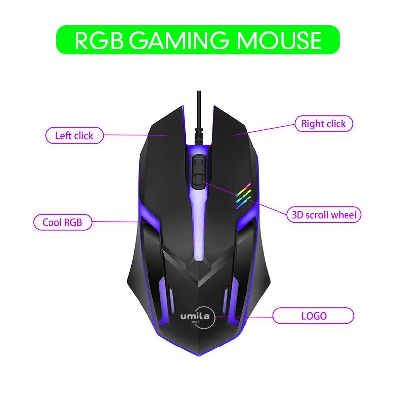 TF230 Full-Size customized Hebrew Spanish Russian language keyboard Illuminated USB wired cheapest gaming Keyboard and Mouse