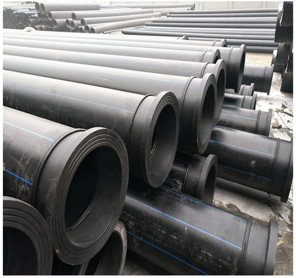 Dn100 Pn10 Plastic Hdpe Poly Pipe With Steel Flange For Drainage