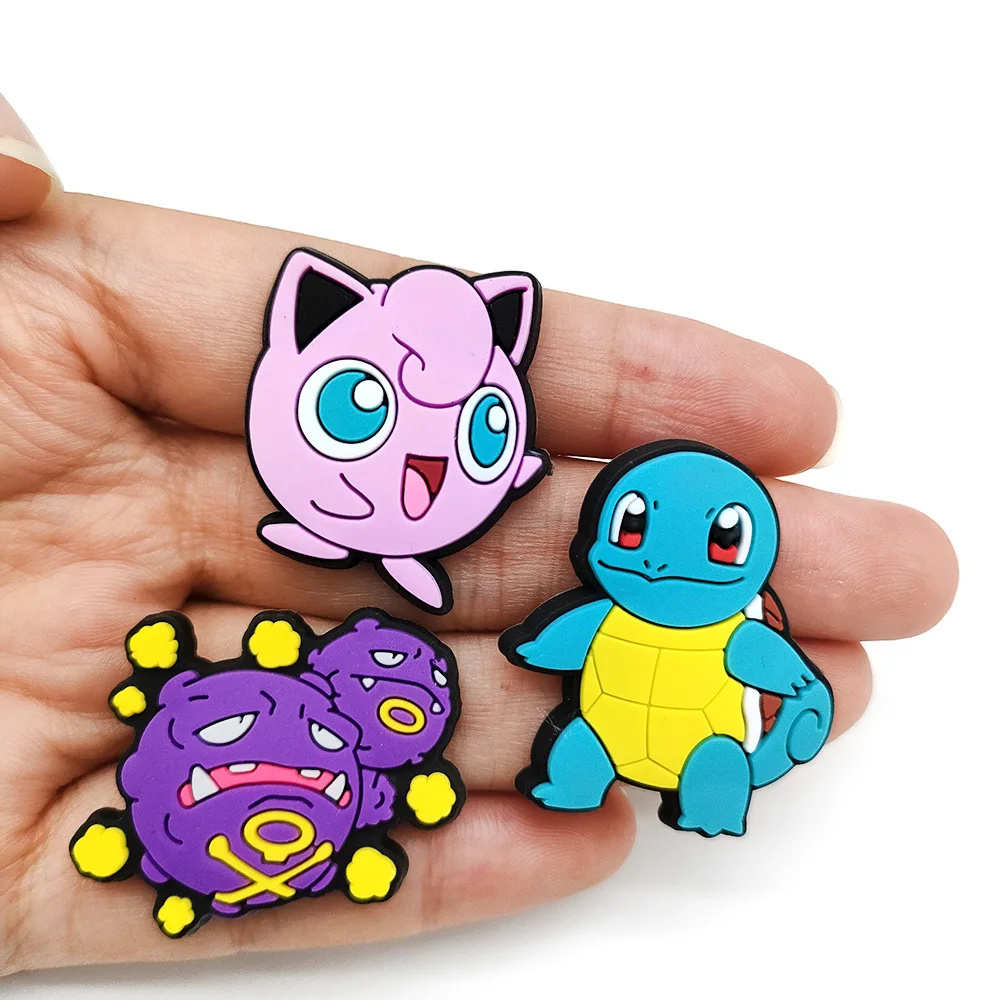 Hot Selling Pikachu Croc Charm Cute Anime Shoe Charms Soft PVC Cartoon Croc Charm for Adult Kids
